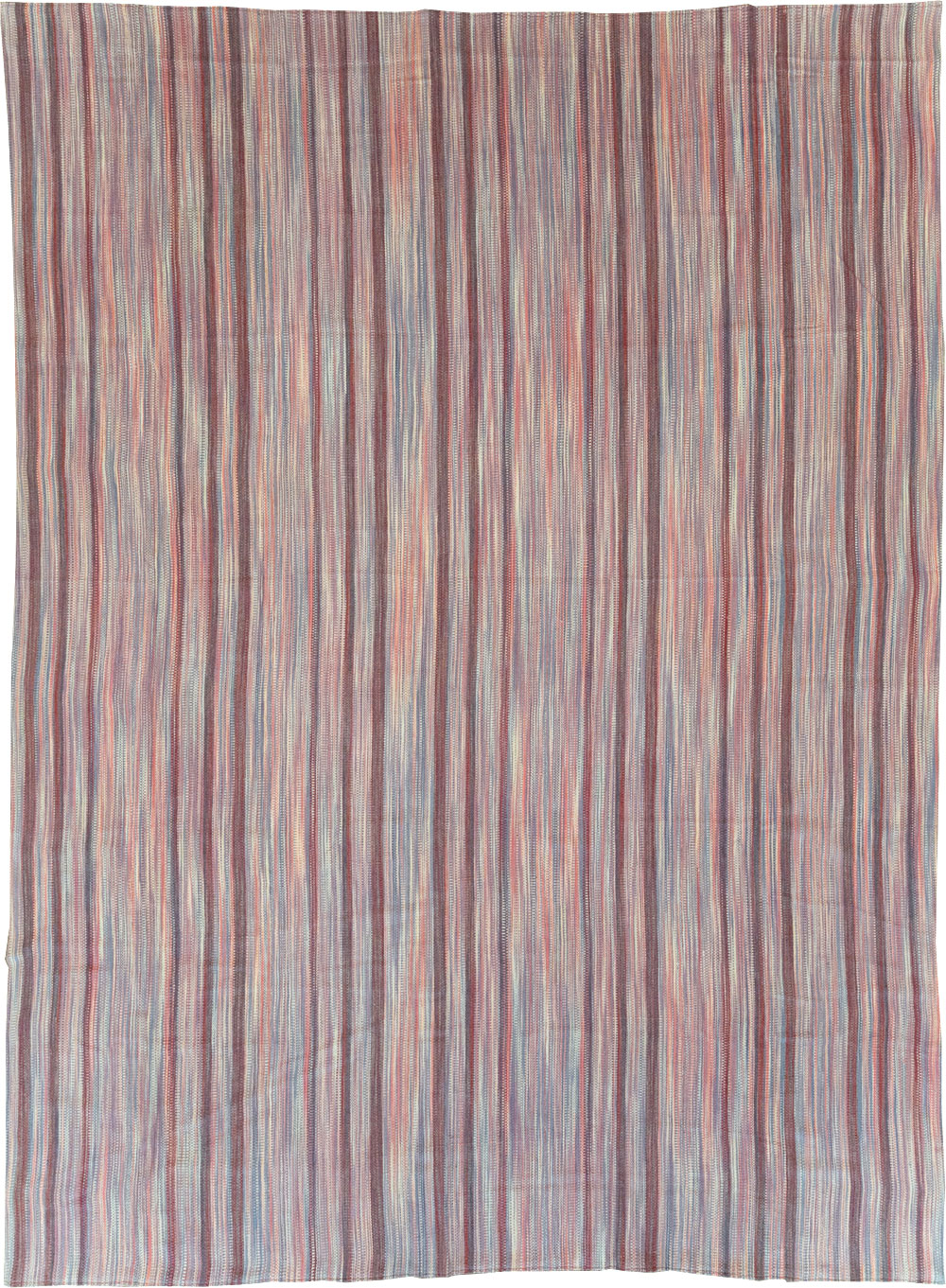 Modern Turkish Flatweave Room Size Carpet, No.31545 - Gsblank