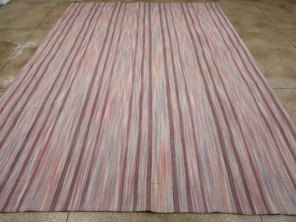 Modern Turkish Flatweave Room Size Carpet, No.31545 - Gsblank