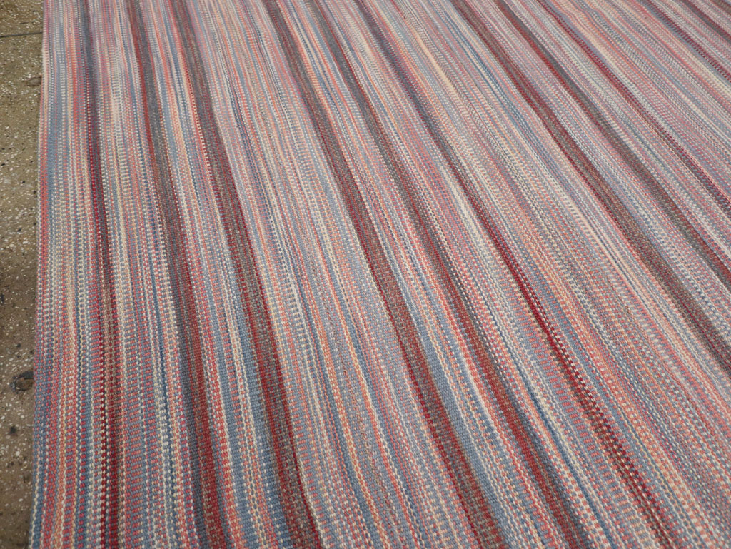 Modern Turkish Flatweave Room Size Carpet, No.31545 - Gsblank