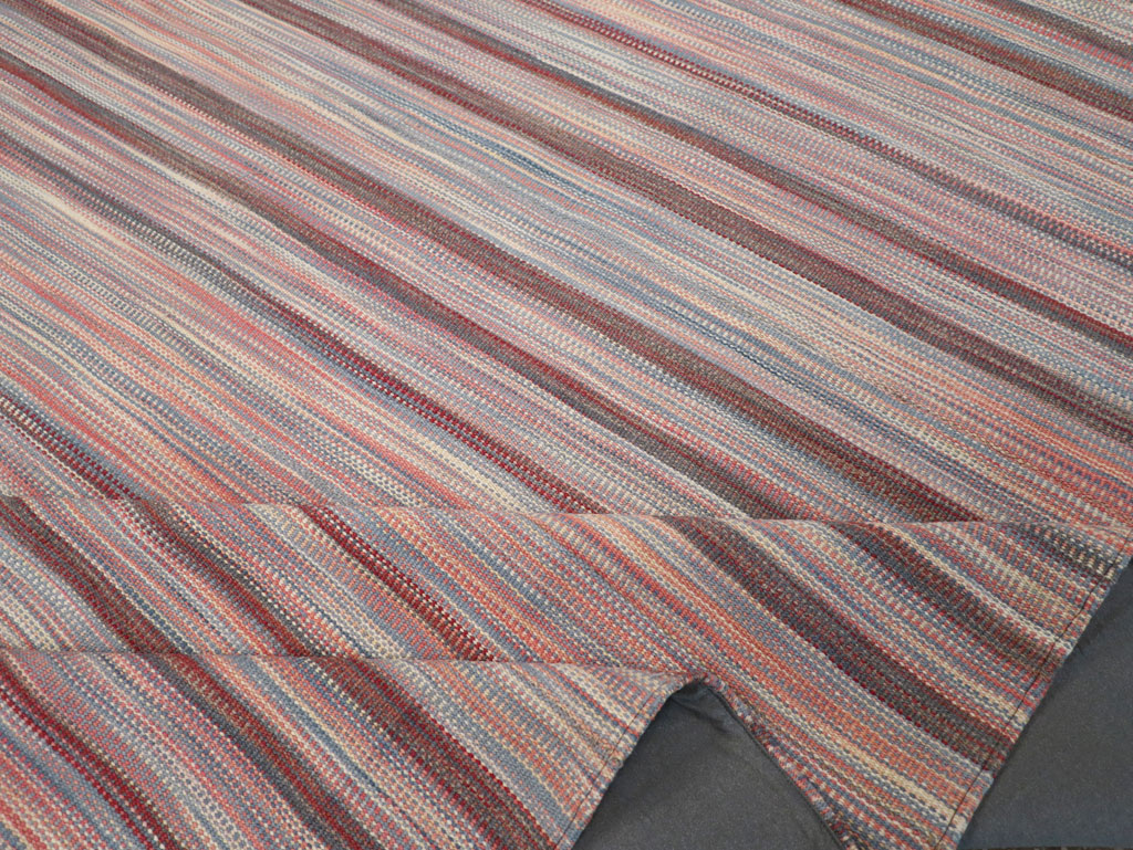 Modern Turkish Flatweave Room Size Carpet, No.31545 - Gsblank