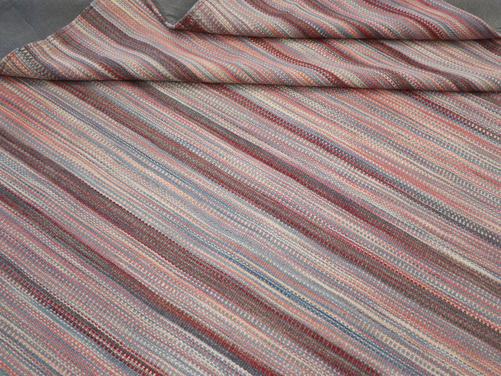 Modern Turkish Flatweave Room Size Carpet, No.31545 - Gsblank