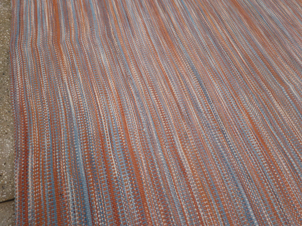 Modern Turkish Flatweave Room Size Carpet, No.31546 - Gsblank