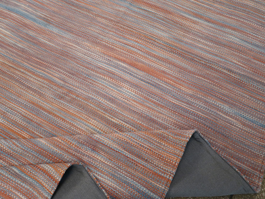 Modern Turkish Flatweave Room Size Carpet, No.31546 - Gsblank