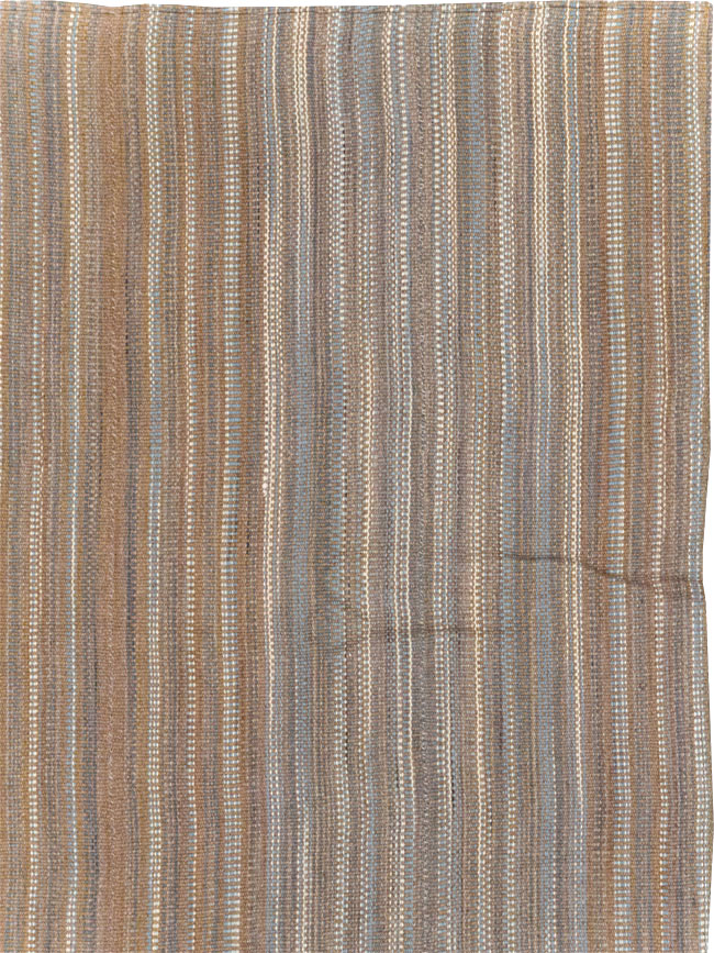 Modern Turkish Flatweave Room Size Carpet, No.31547 - Gsblank