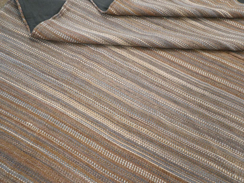 Modern Turkish Flatweave Room Size Carpet, No.31547 - Gsblank