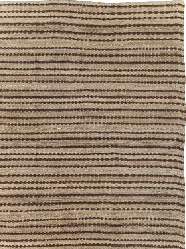 Vintage Turkish Flatweave Kilim Square Room Size Carpet, No.31549 - Gsblank