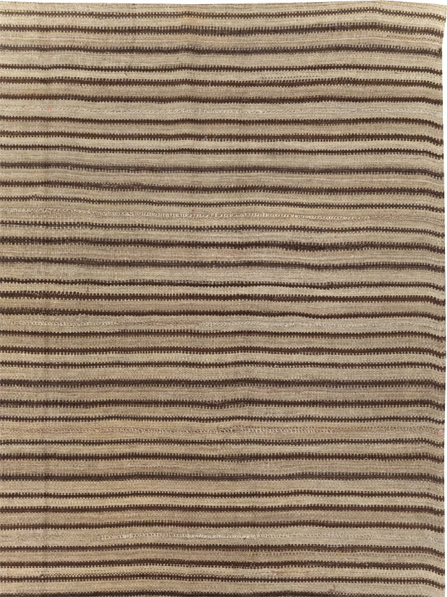 Vintage Turkish Flatweave Kilim Square Room Size Carpet, No.31549 - Gsblank