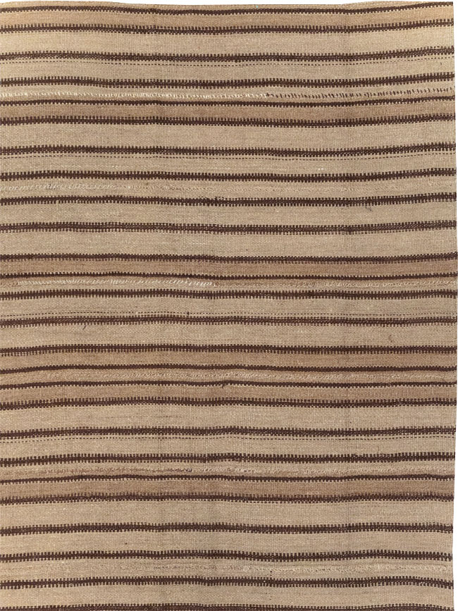 Vintage Turkish Flatweave Kilim Square Room Size Carpet, No.31550 - Gsblank