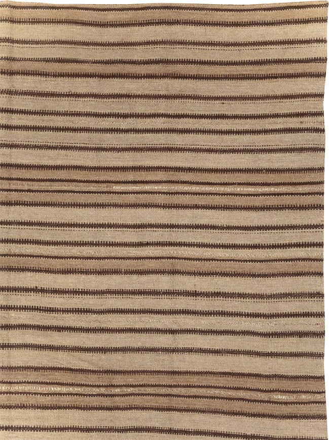 Vintage Turkish Flatweave Kilim Square Room Size Carpet, No.31550 - Gsblank