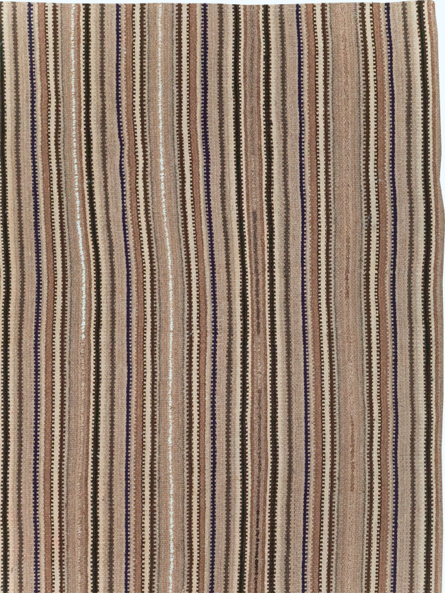 Vintage Turkish Flatweave Kilim Small Room Size Carpet, No.31551 - Gsblank
