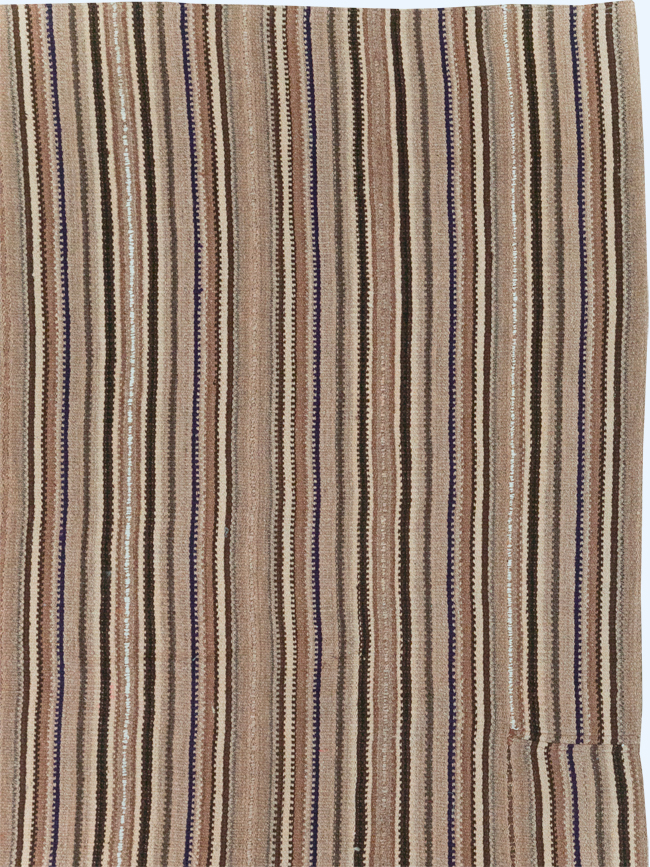 Vintage Turkish Flatweave Kilim Small Room Size Carpet, No.31551 - Gsblank