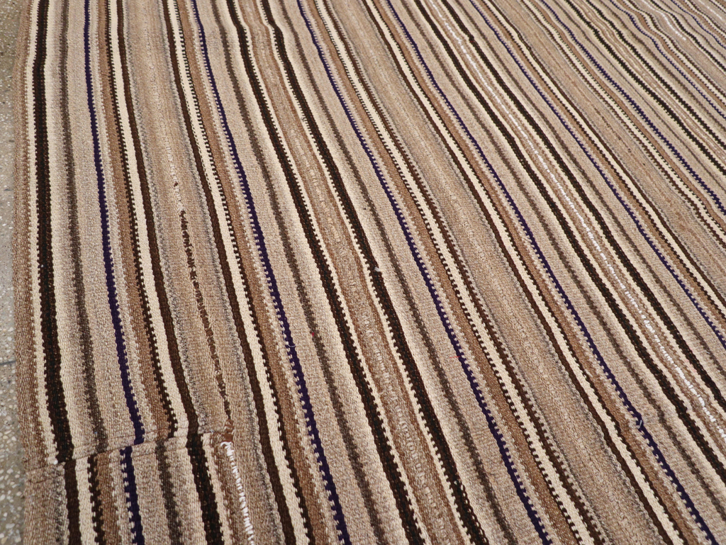 Vintage Turkish Flatweave Kilim Small Room Size Carpet, No.31551 - Gsblank