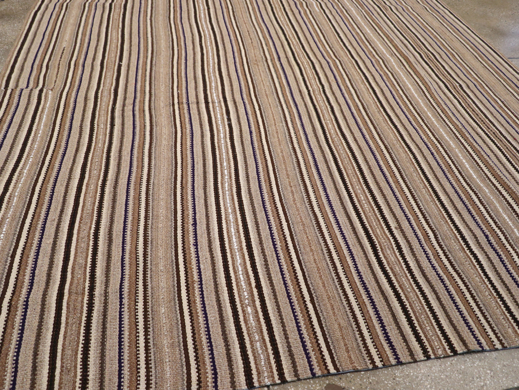 Vintage Turkish Flatweave Kilim Small Room Size Carpet, No.31551 - Gsblank