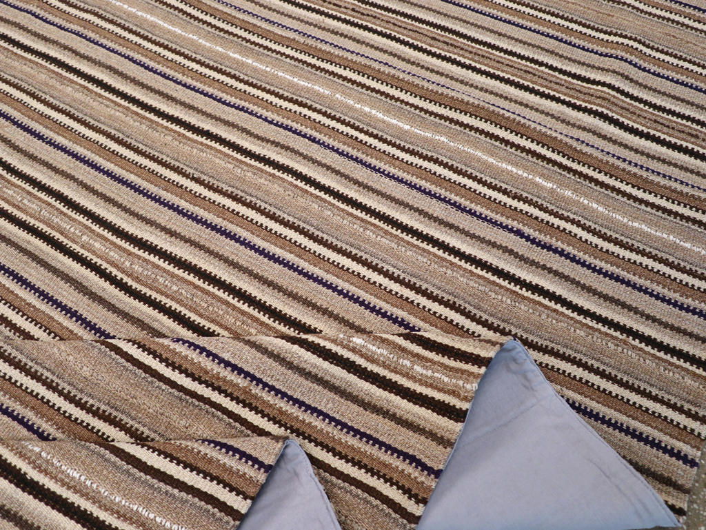 Vintage Turkish Flatweave Kilim Small Room Size Carpet, No.31551 - Gsblank