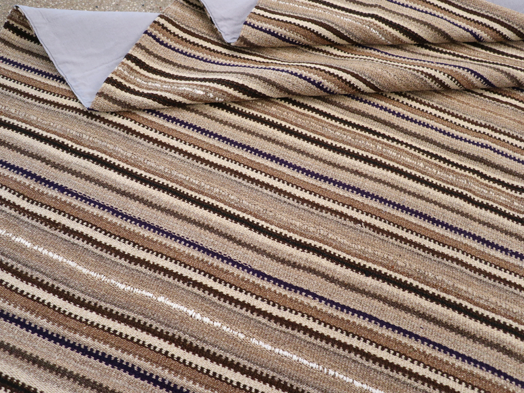 Vintage Turkish Flatweave Kilim Small Room Size Carpet, No.31551 - Gsblank