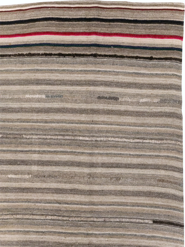 Vintage Turkish Flatweave Kilim Small Room Size Carpet, No.31553 - Gsblank