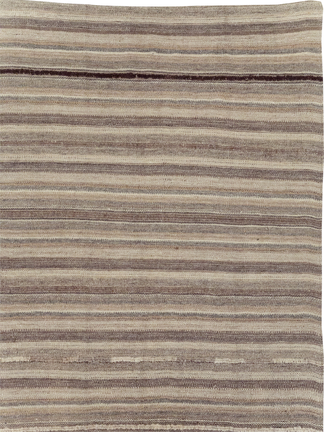 Vintage Turkish Flatweave Kilim Small Room Size Carpet, No.31553 - Gsblank