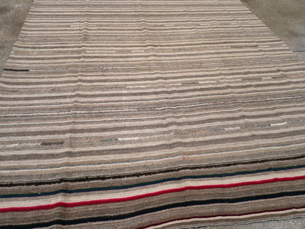 Vintage Turkish Flatweave Kilim Small Room Size Carpet, No.31553 - Gsblank