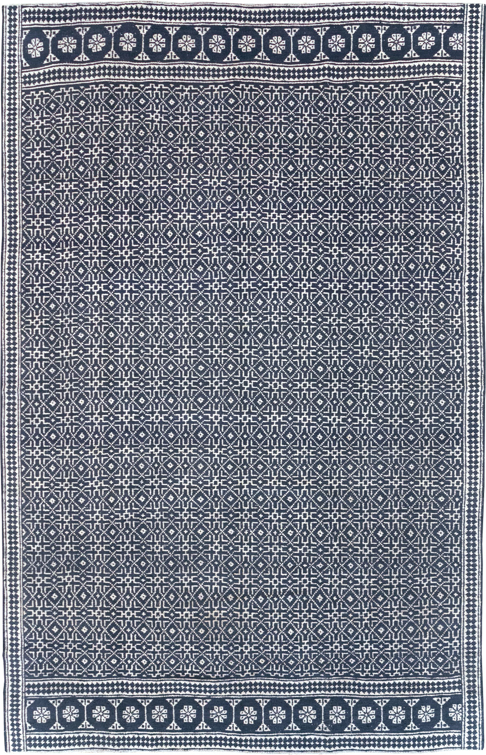 Vintage Persian Flatweave Kilim Room Size Carpet, No.31555 - Gsblank