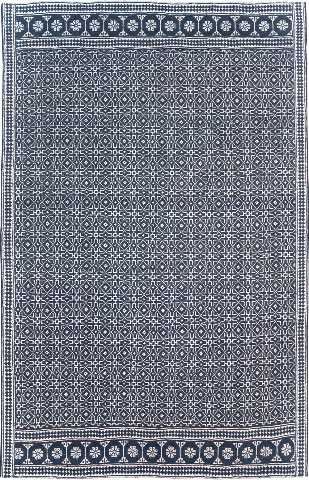 Vintage Persian Flatweave Kilim Room Size Carpet, No.31555 - Gsblank
