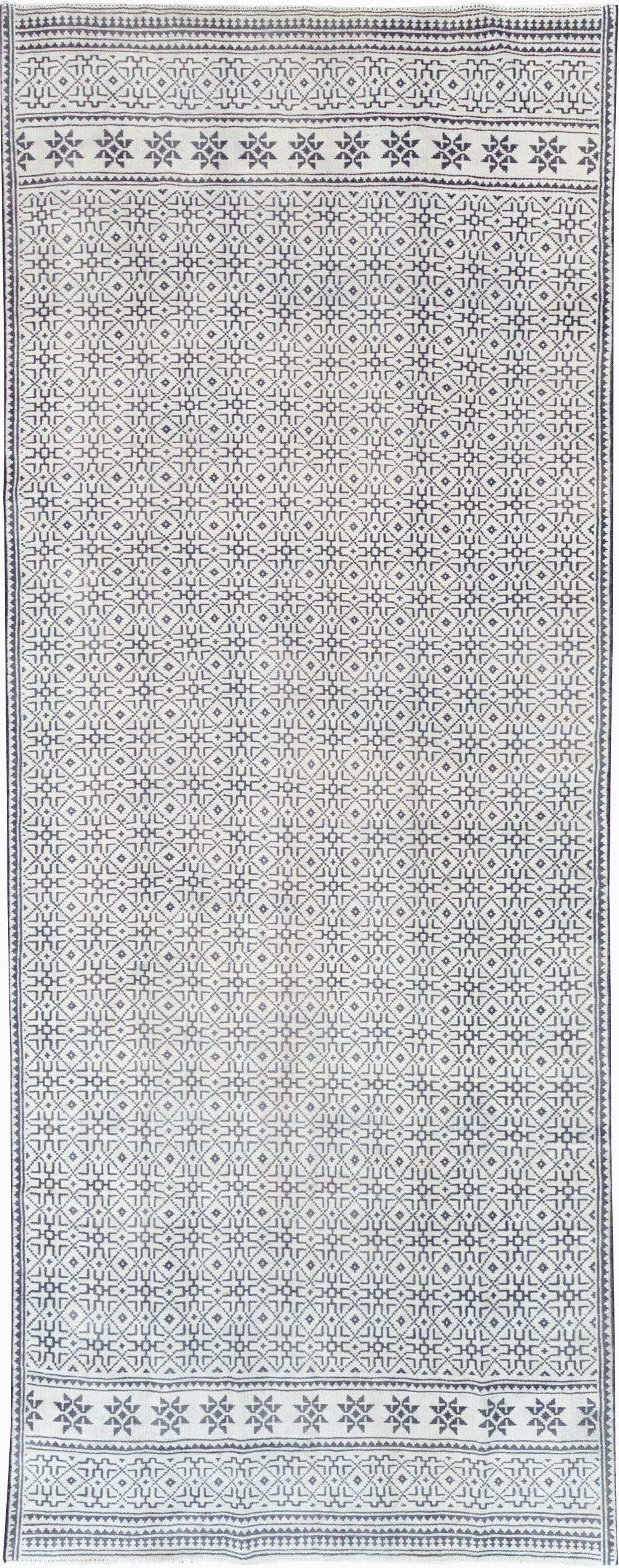 Vintage Persian Flatweave Gallery Carpet, No.31556 - Gsblank