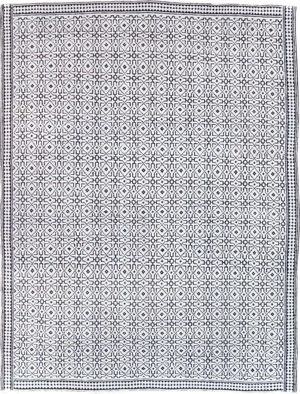 Vintage Persian Flatweave Room Size Carpet, No.31558 - Gsblank