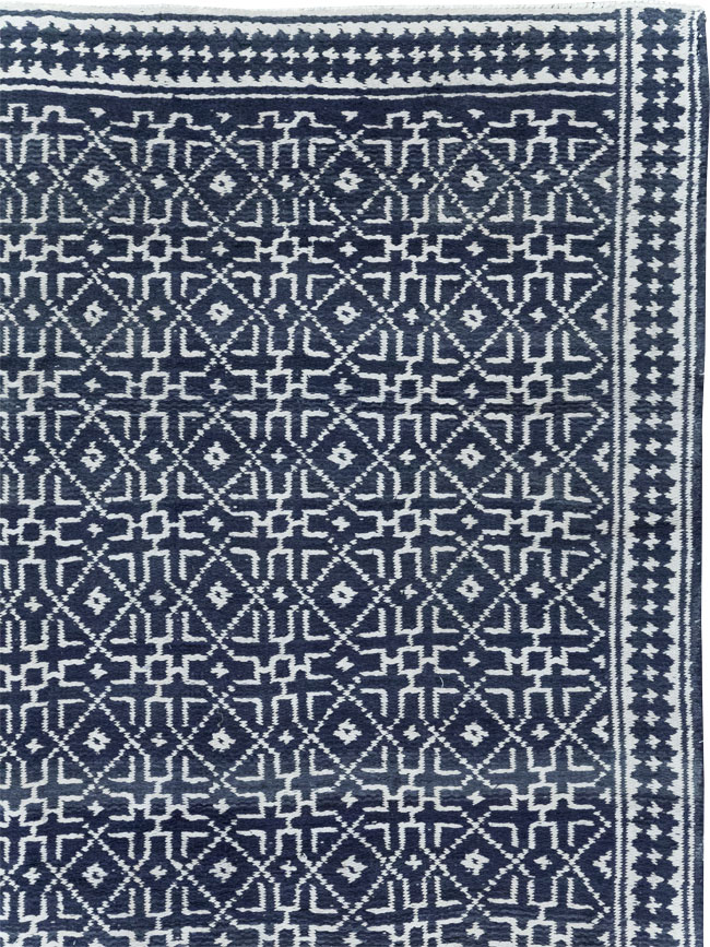 Vintage Persian Flatweave Room Size Carpet, No.31558 - Gsblank