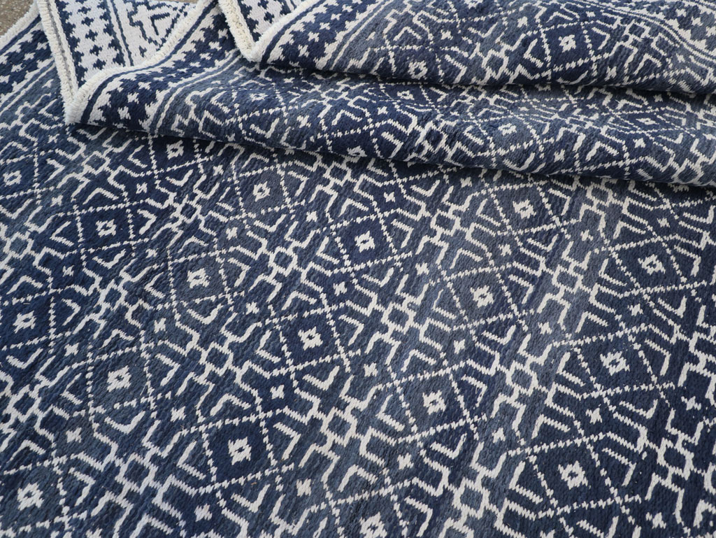 Vintage Persian Flatweave Room Size Carpet, No.31558 - Gsblank