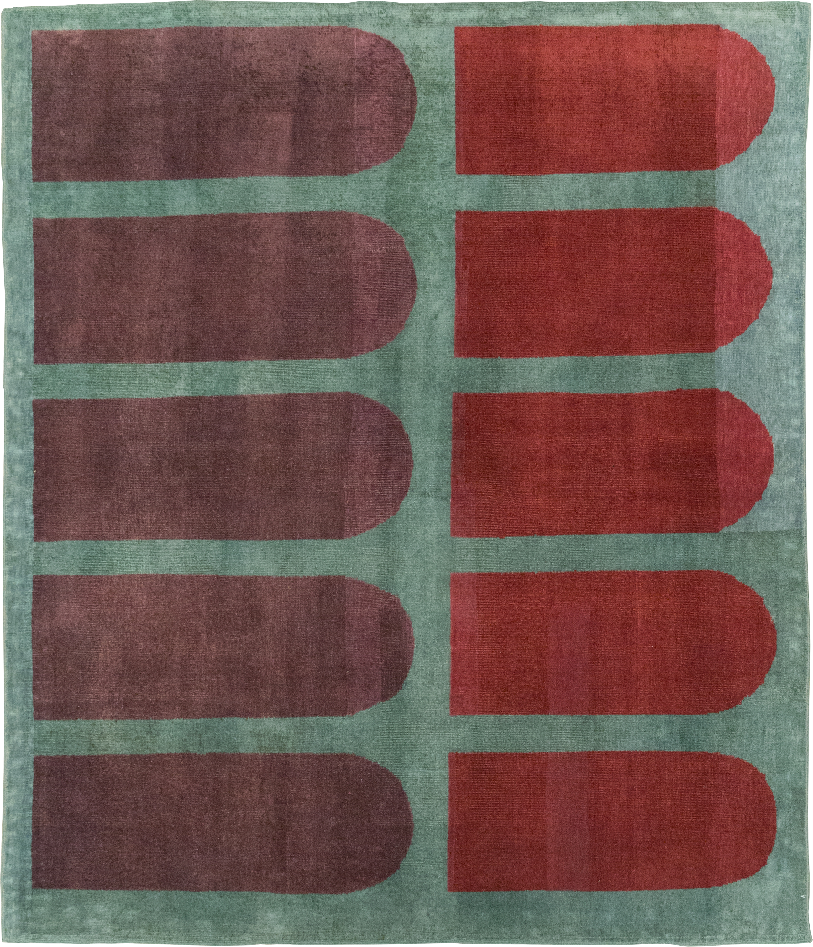 Vintage Anatolian Deco Style Carpet, No.31562 - Gsblank