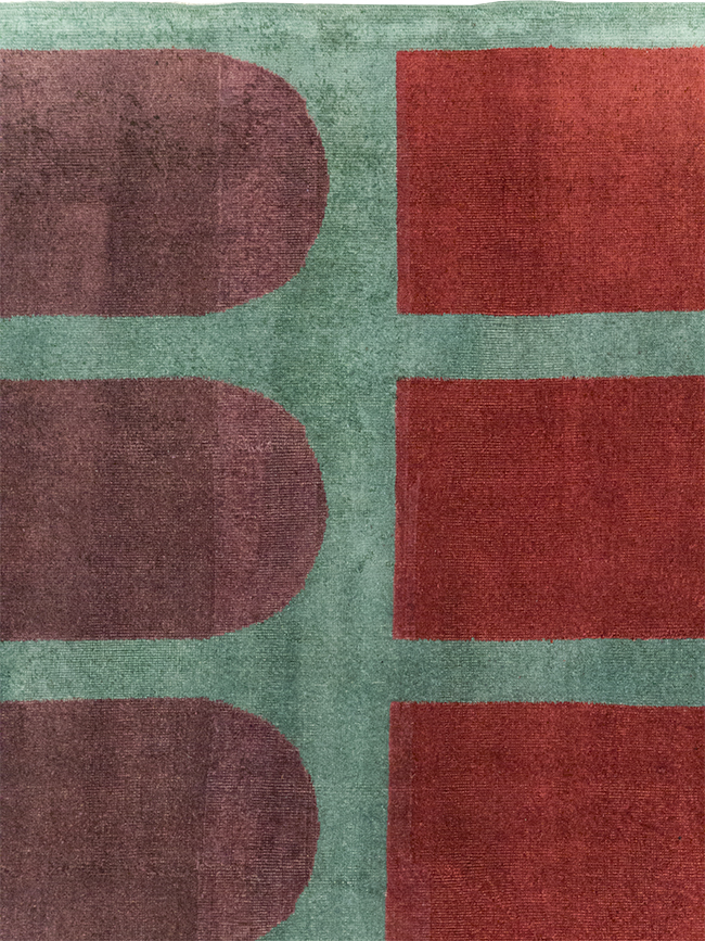 Vintage Anatolian Deco Style Carpet, No.31562 - Gsblank