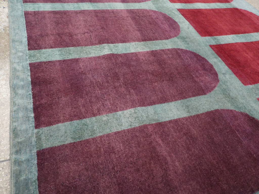 Vintage Anatolian Deco Style Carpet, No.31562 - Gsblank