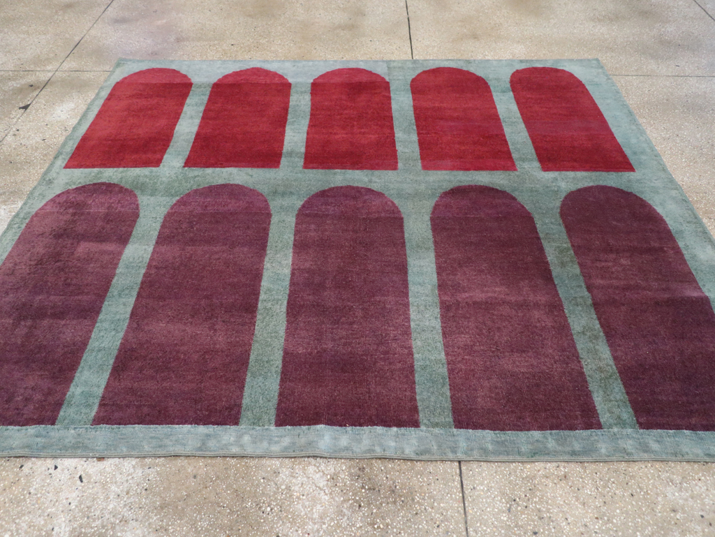 Vintage Anatolian Deco Style Carpet, No.31562 - Gsblank