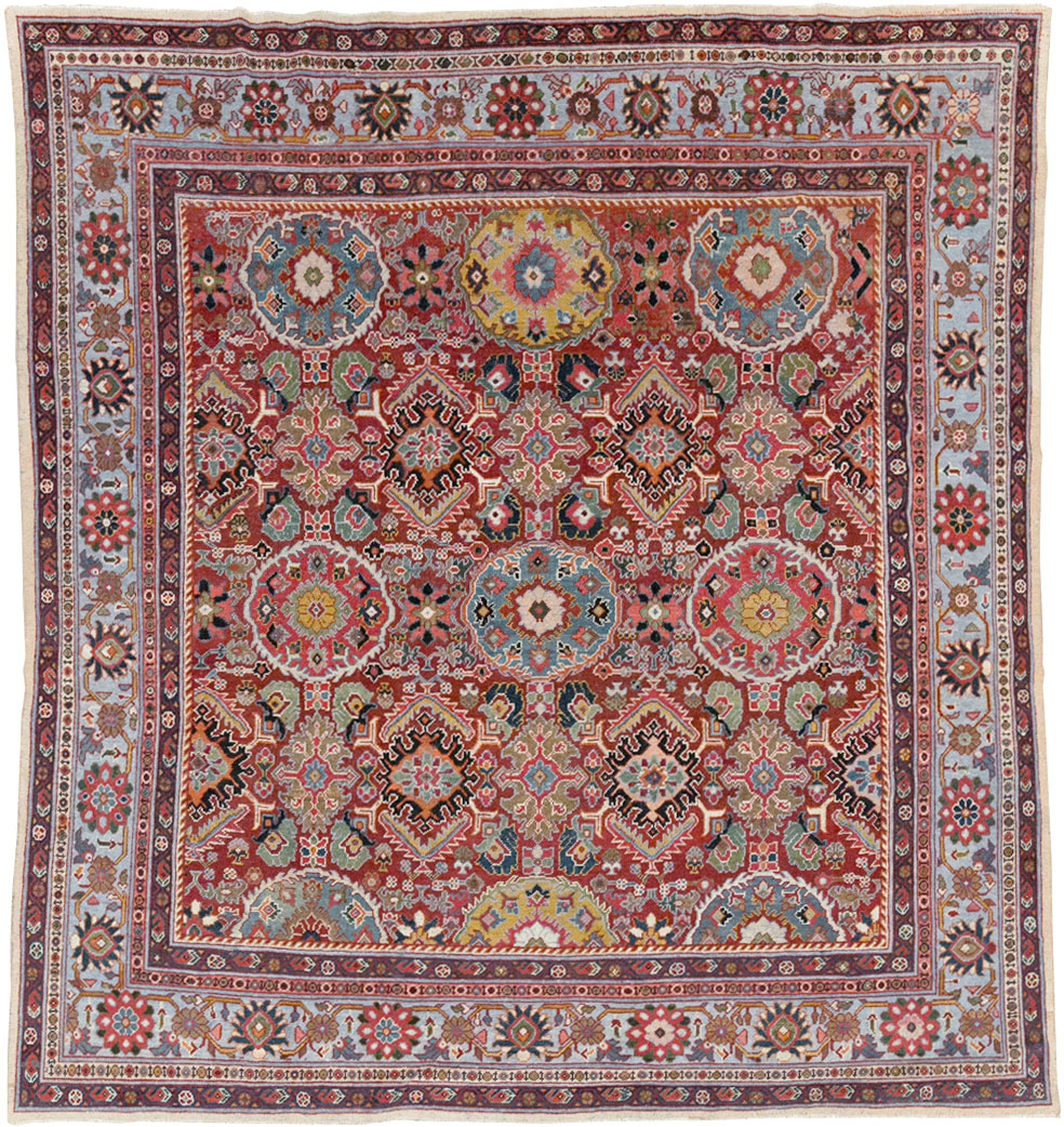Vintage Persian Mahal Square Room Size Carpet, No.31568 - Gsblank