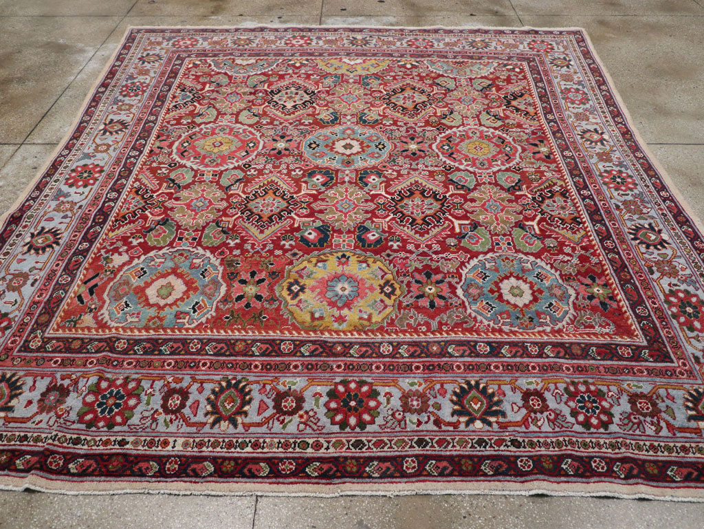 Vintage Persian Mahal Square Room Size Carpet, No.31568 - Gsblank
