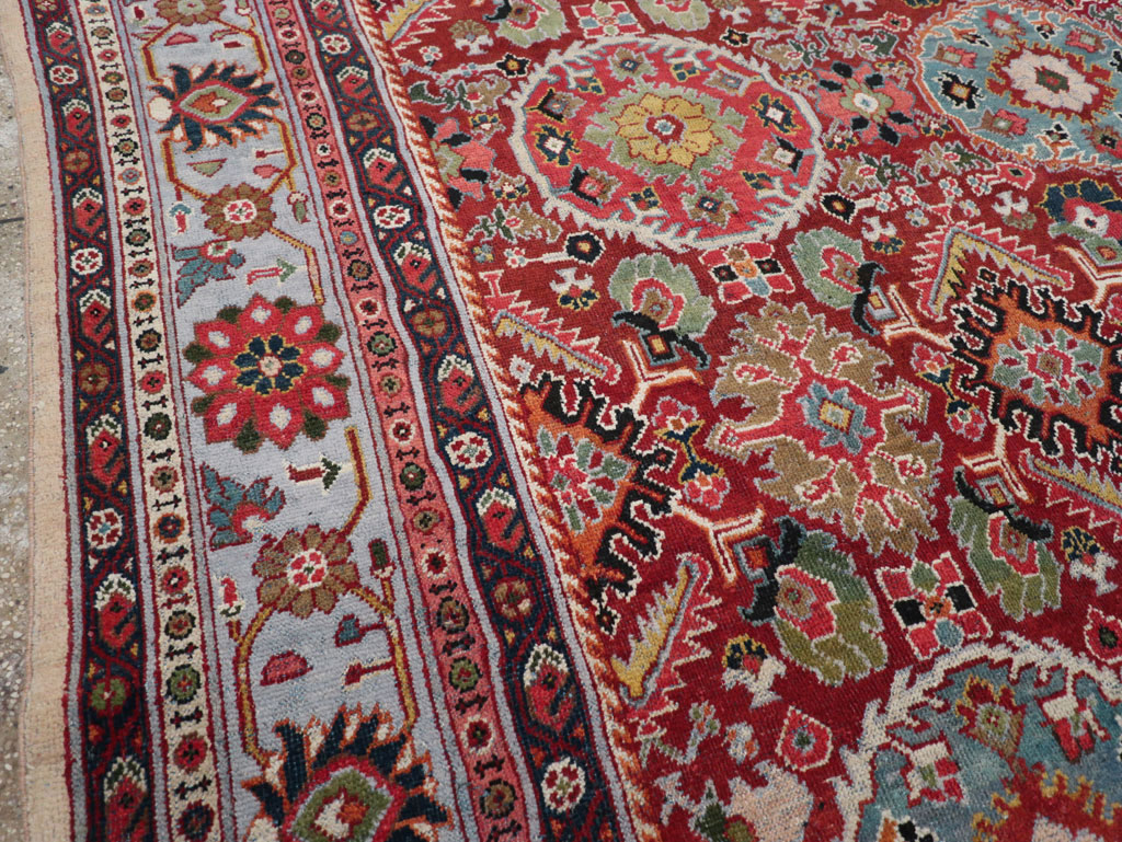 Vintage Persian Mahal Square Room Size Carpet, No.31568 - Gsblank
