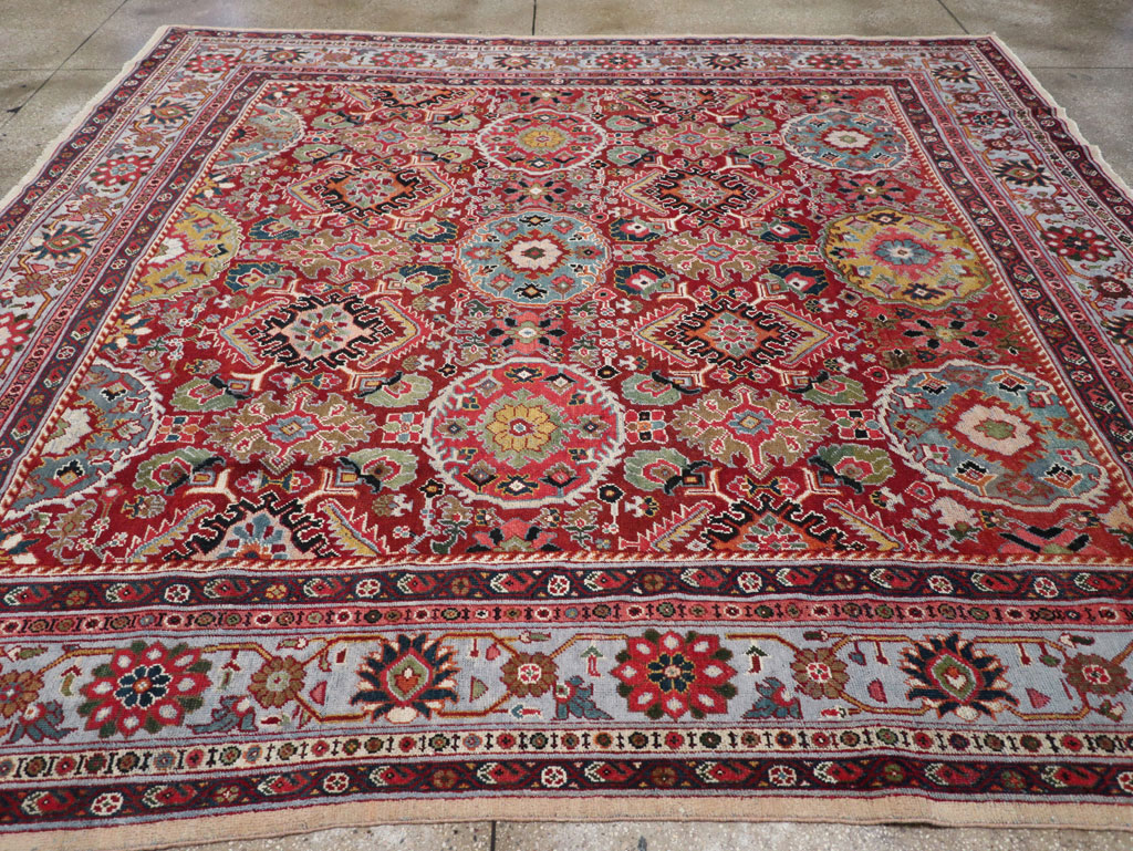 Vintage Persian Mahal Square Room Size Carpet, No.31568 - Gsblank
