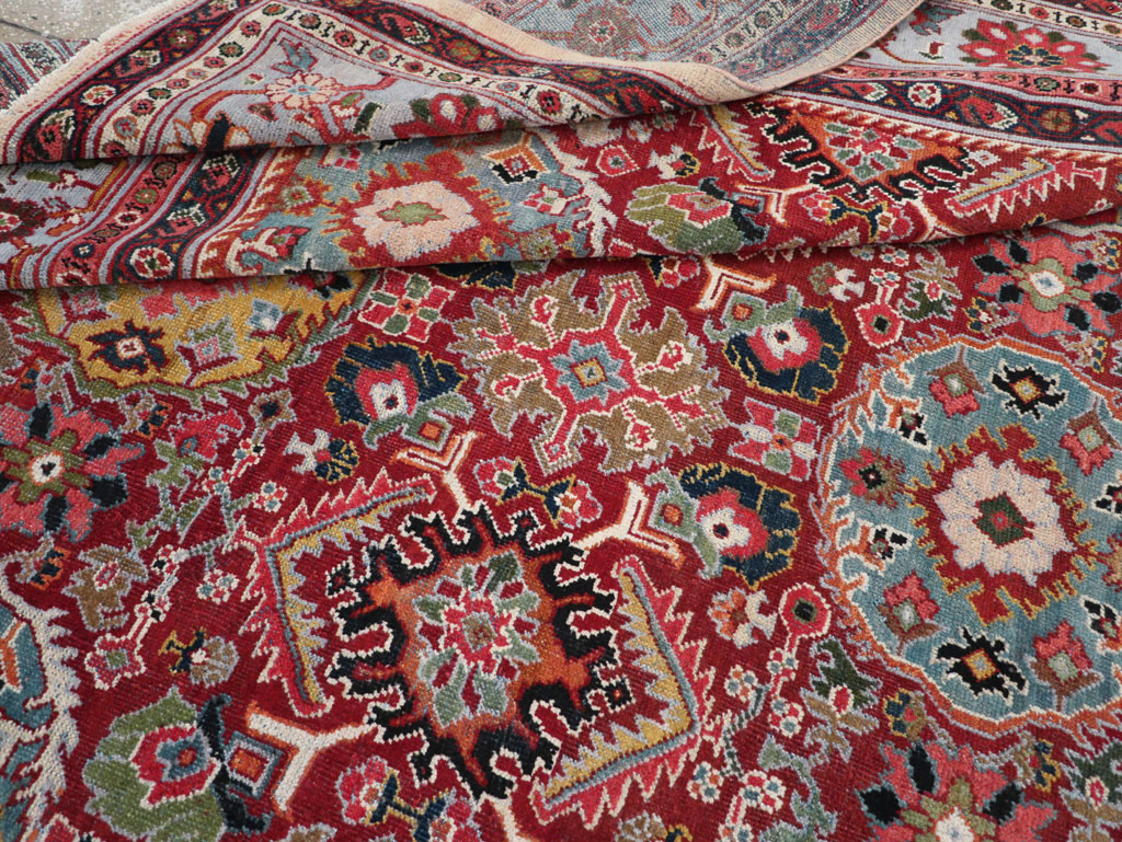 Vintage Persian Mahal Square Room Size Carpet, No.31568 - Gsblank