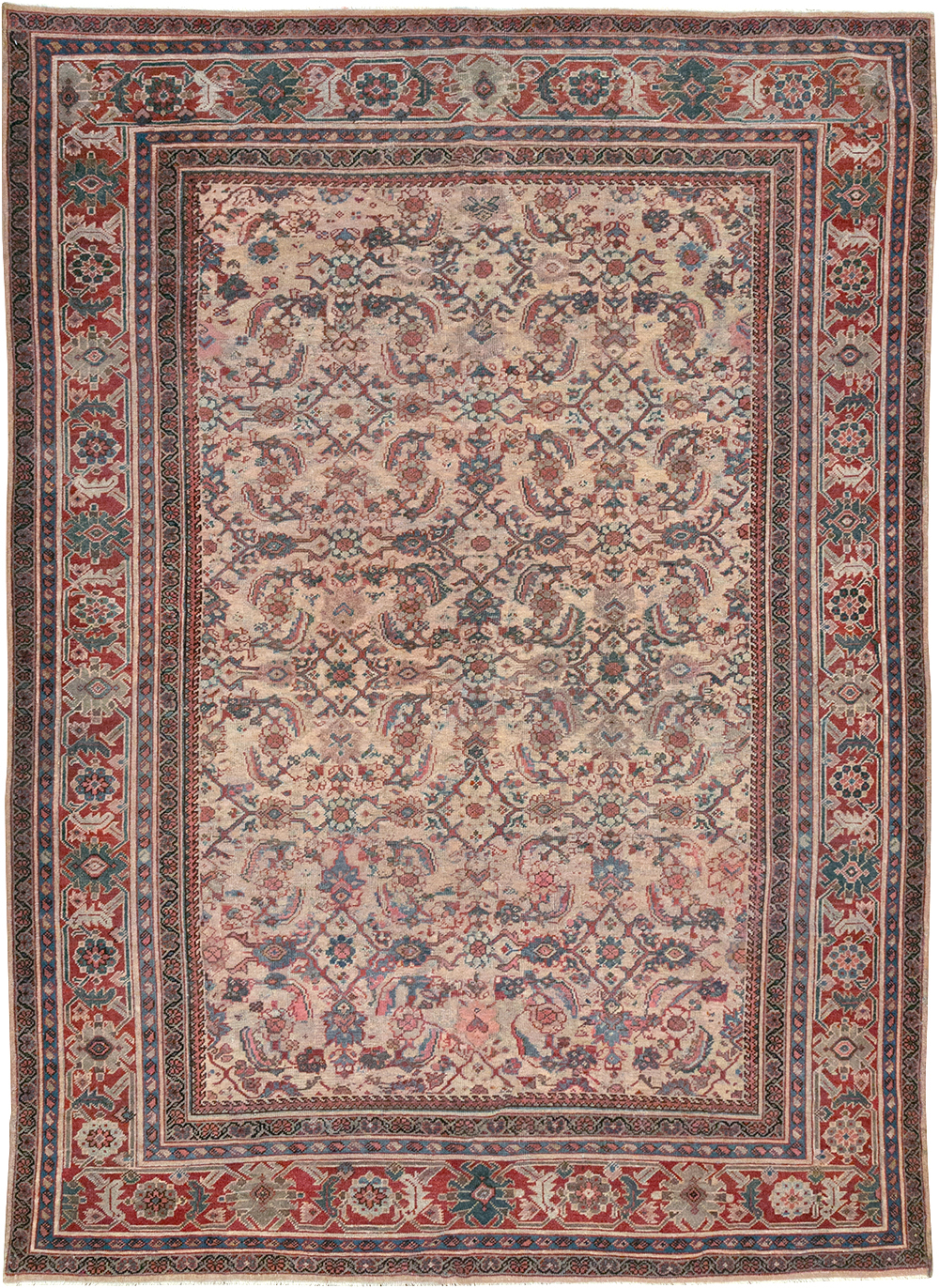 Antique Persian Mahal Accent Carpet, No.31572 - Gsblank
