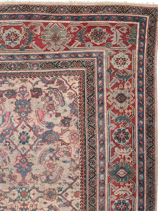 Antique Persian Mahal Accent Carpet, No.31572 - Gsblank