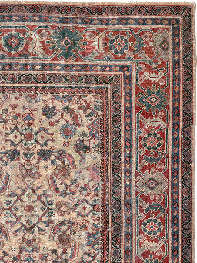 Antique Persian Mahal Accent Carpet, No.31572 - Gsblank