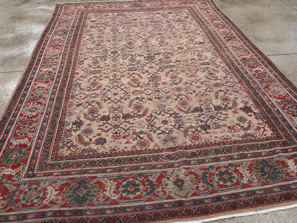Antique Persian Mahal Accent Carpet, No.31572 - Gsblank