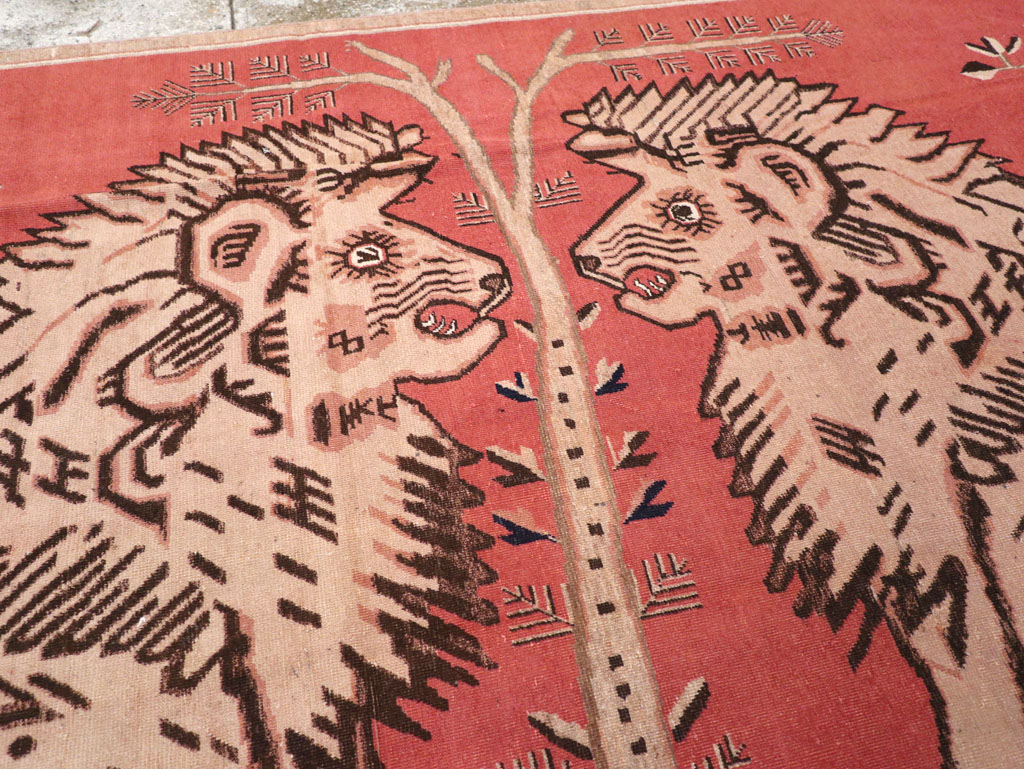 Antique Pictorial Khotan Rug, No.31574 - Gsblank