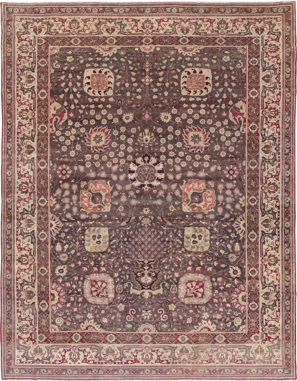 Antique Indian Agra Large Carpet, No.31581 - Gsblank