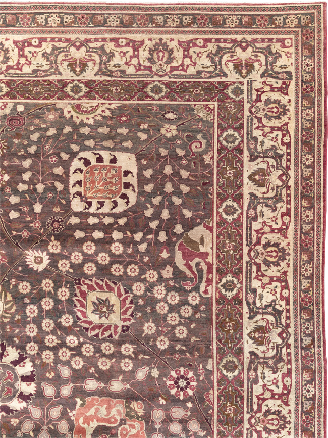 Antique Indian Agra Large Carpet, No.31581 - Gsblank