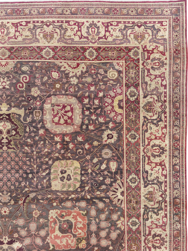 Antique Indian Agra Large Carpet, No.31581 - Gsblank