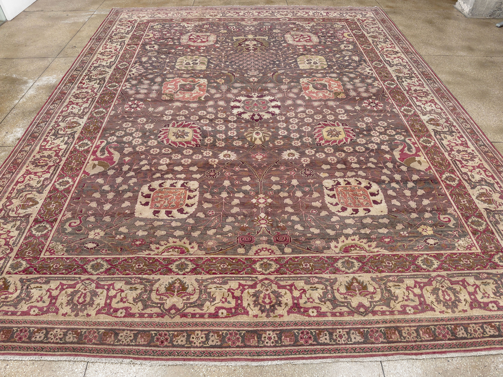 Antique Indian Agra Large Carpet, No.31581 - Gsblank