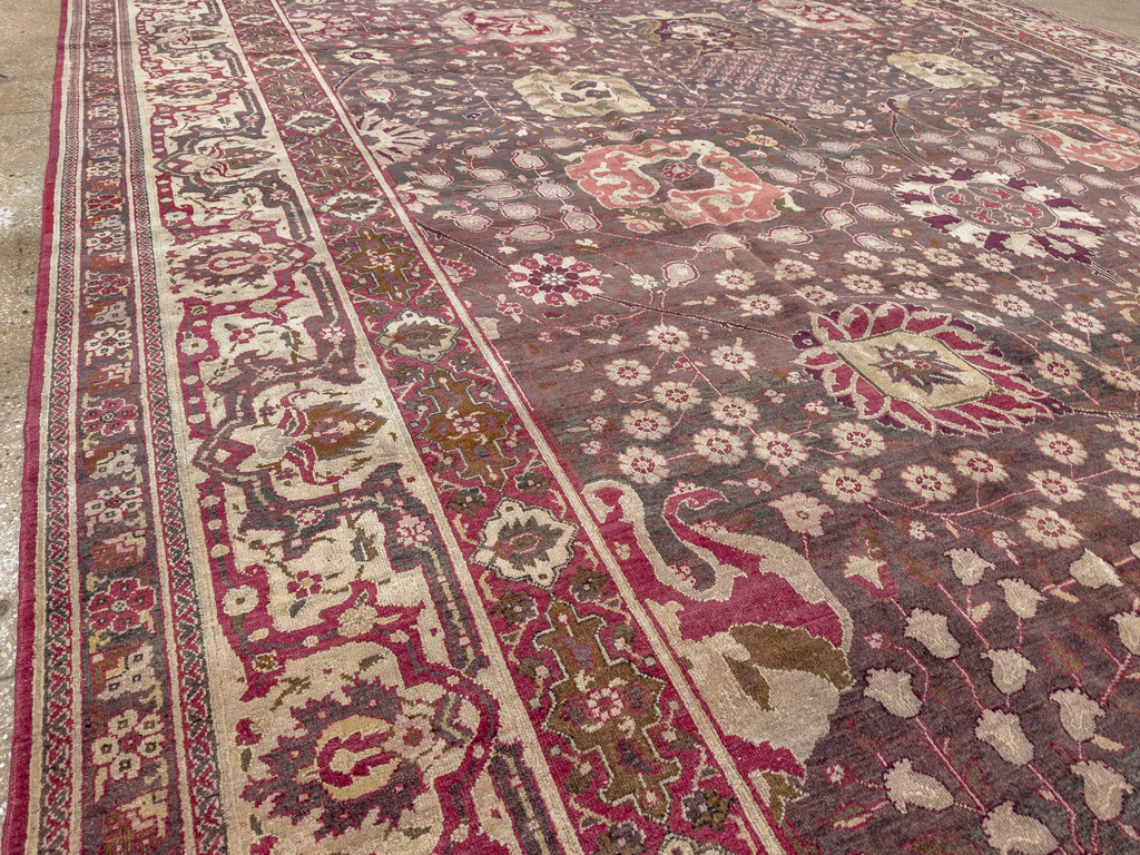 Antique Indian Agra Large Carpet, No.31581 - Gsblank