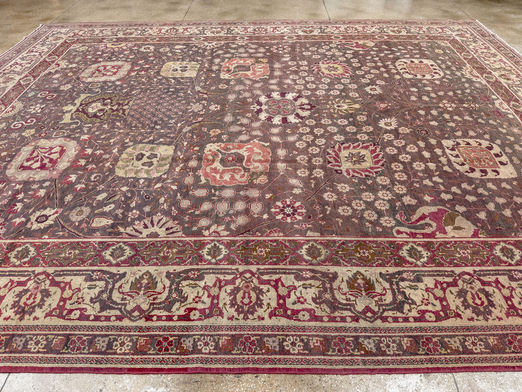 Antique Indian Agra Large Carpet, No.31581 - Gsblank