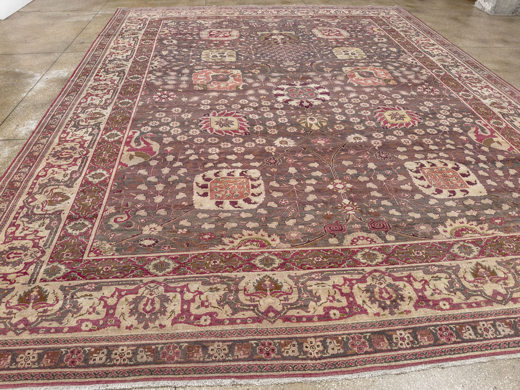 Antique Indian Agra Large Carpet, No.31581 - Gsblank