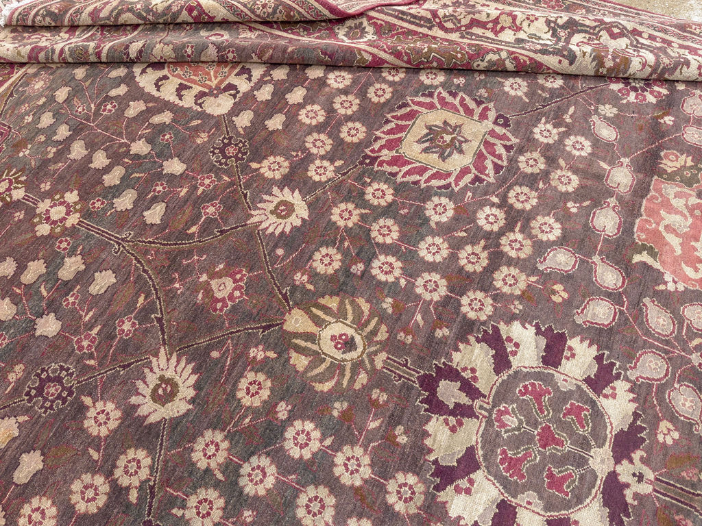 Antique Indian Agra Large Carpet, No.31581 - Gsblank